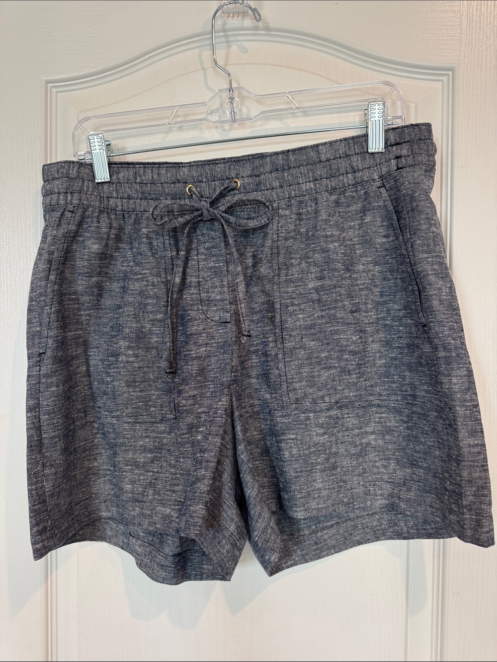 NWT - Size small - Ann Taylor Navy Heather Easy Linen Drawstring Shorts